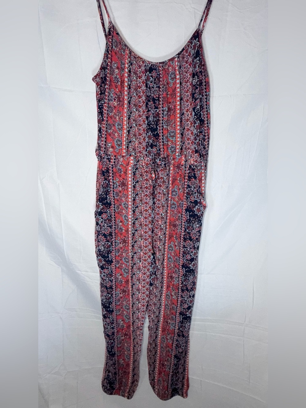 🛍️Kingston Grey boho jumpsuit floral and intricate geo patterns